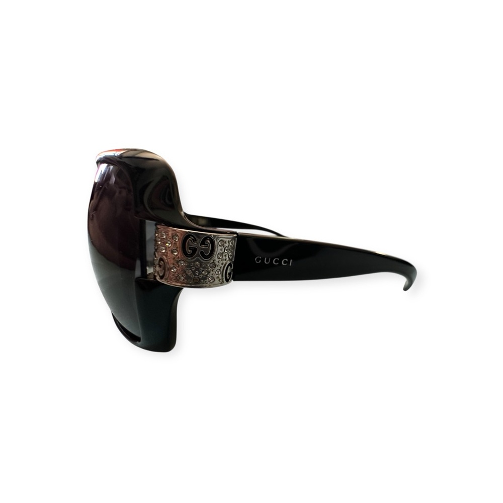 Gucci Oversized Crystal GG Logo Sunglasses with Case - Picture 7 of 12